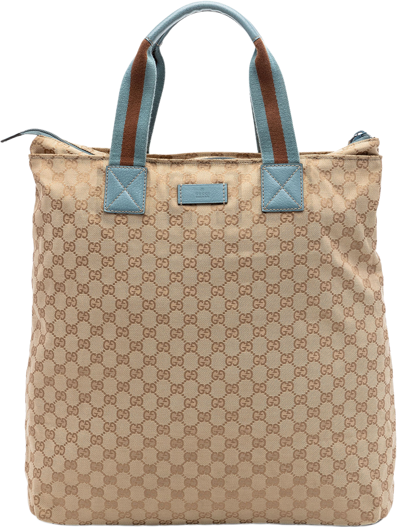 Gucci Gg Canvas Web Vertical Tote, från Luxclusif, i färgen beige.