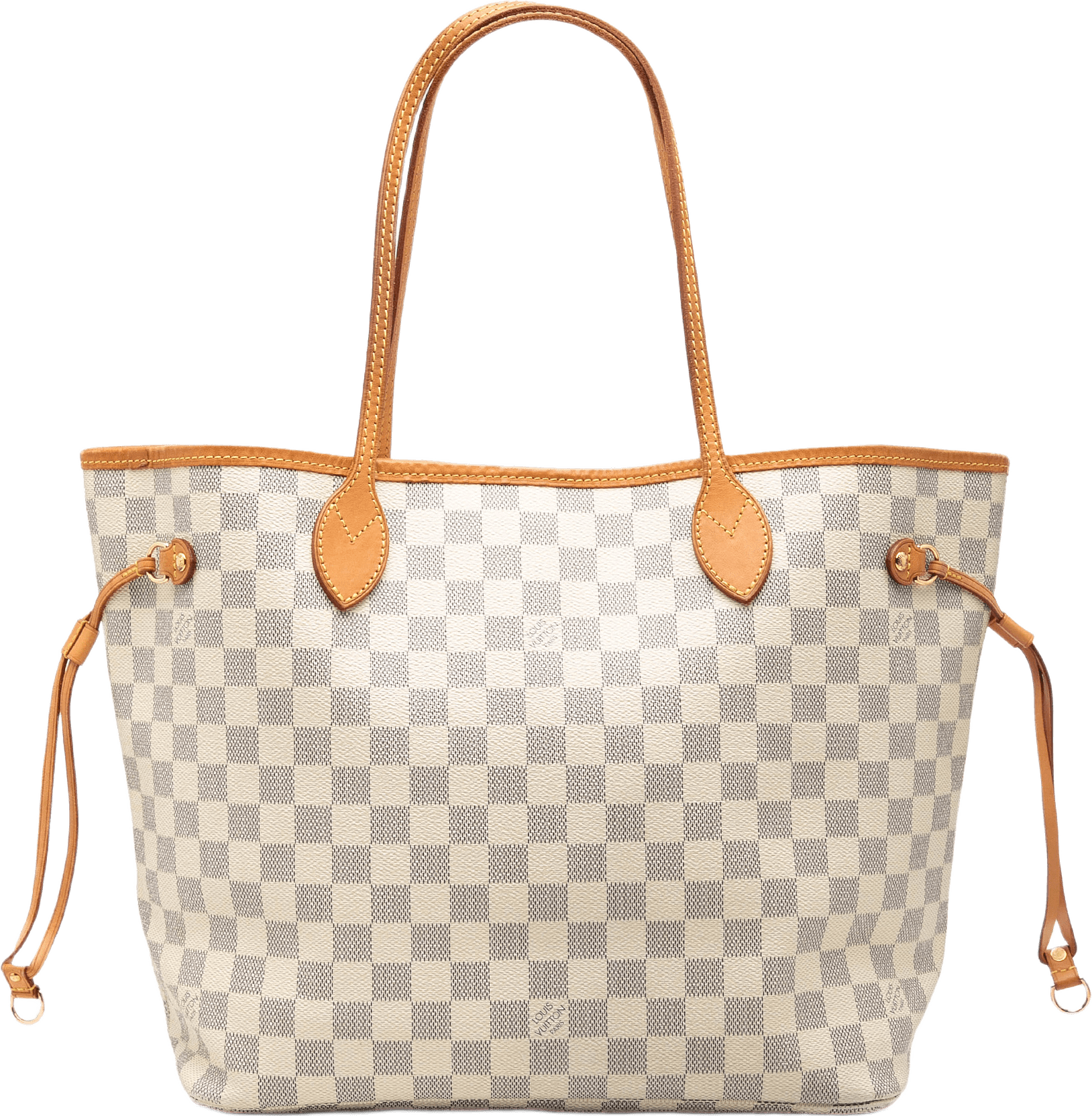 Louis Vuitton Damier Azur Neverfull Mm, från Luxclusif, i färgen vit.