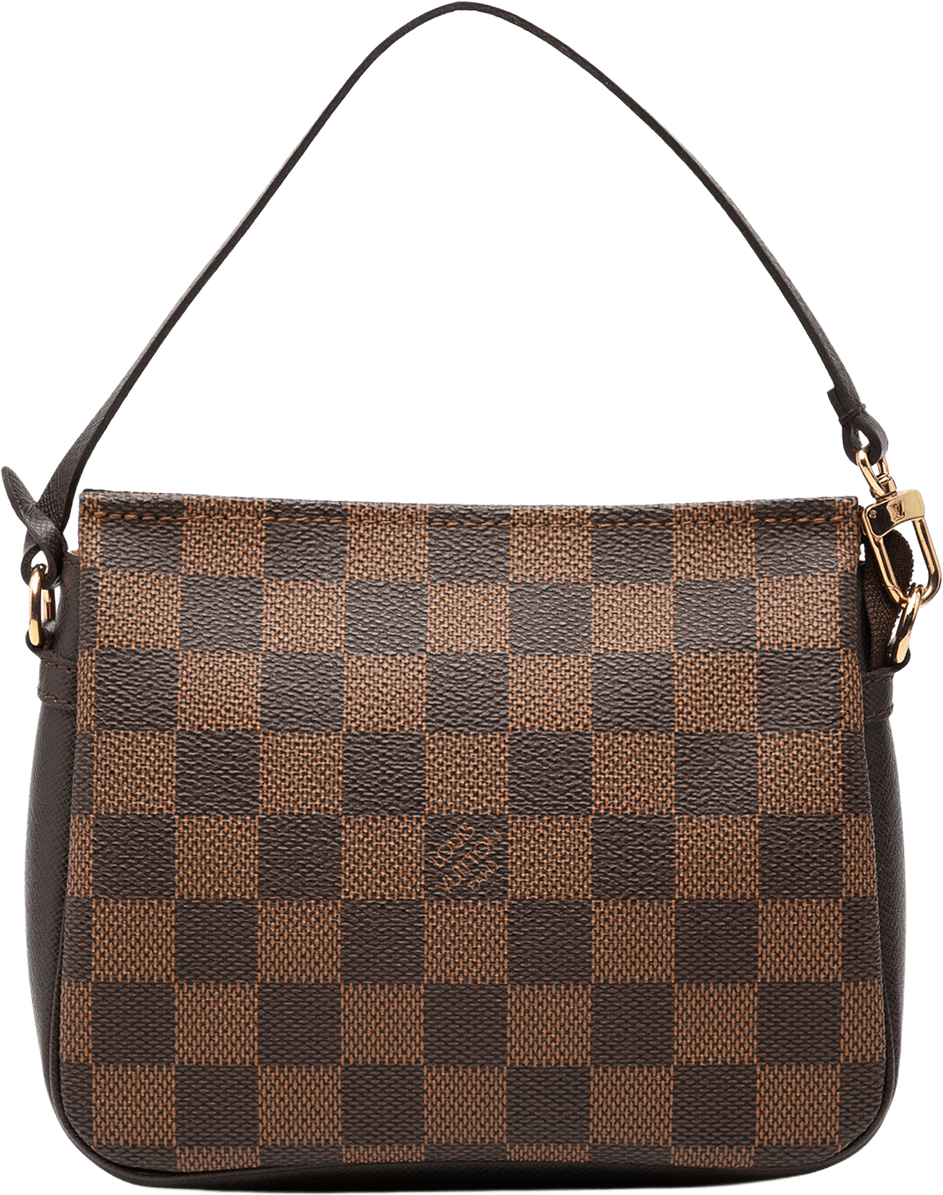 Louis Vuitton Damier Ebene Trousse Pochette, från Luxclusif, i färgen brown.