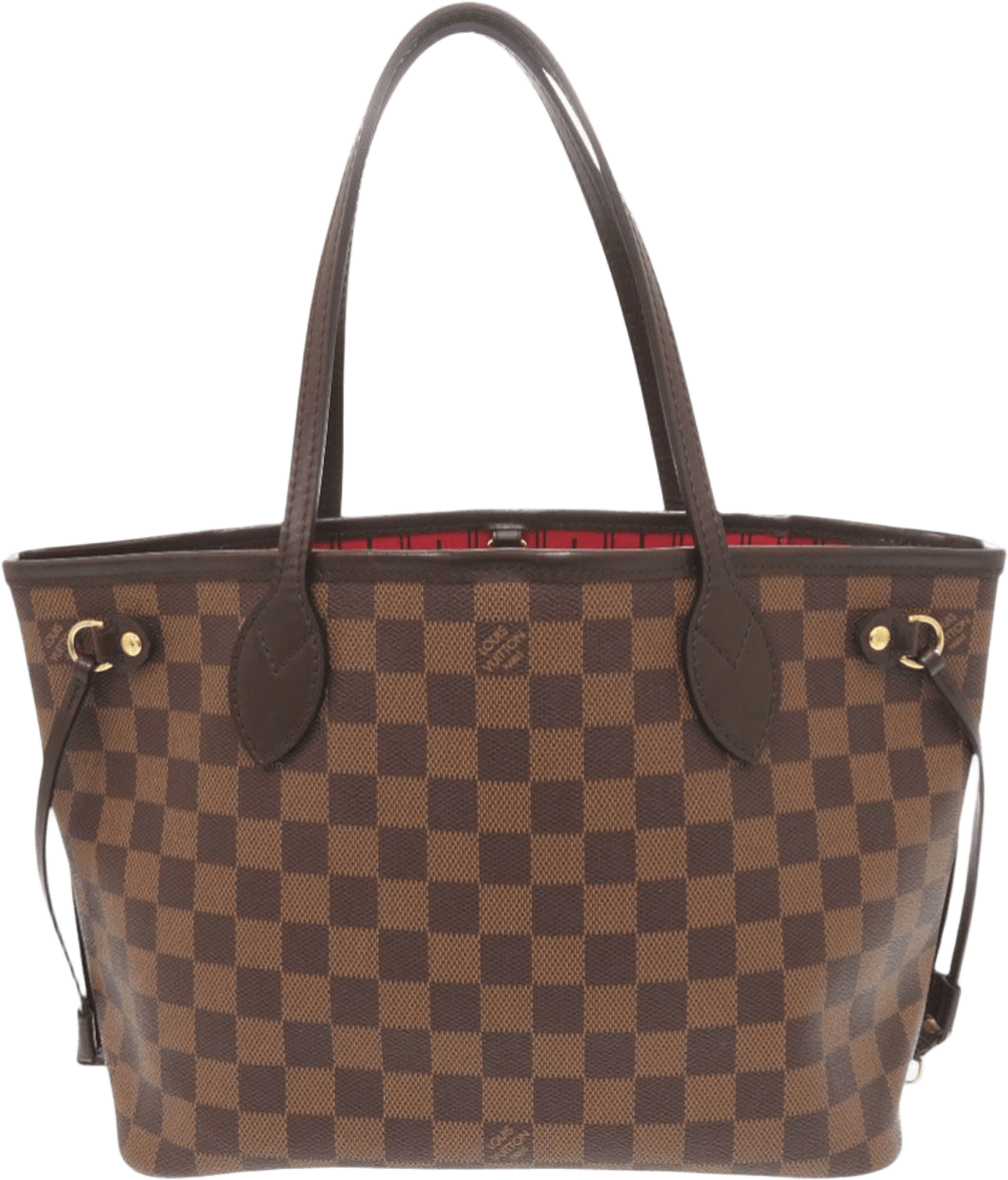 Louis Vuitton Damier Ebene Neverfull Pm, från Luxclusif, i färgen brown.