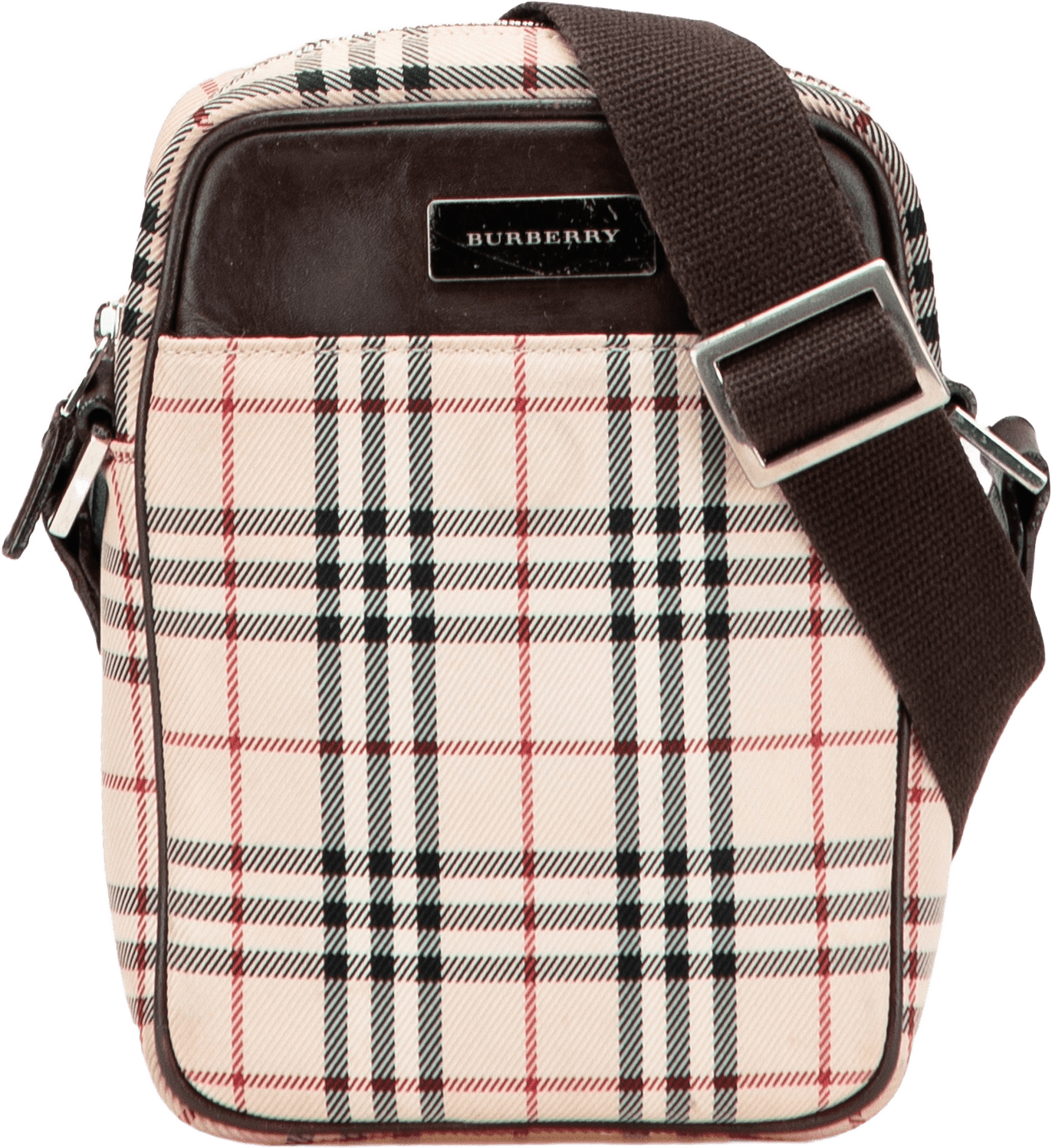 Burberry House Check Canvas Crossbody, från Luxclusif, i färgen beige.