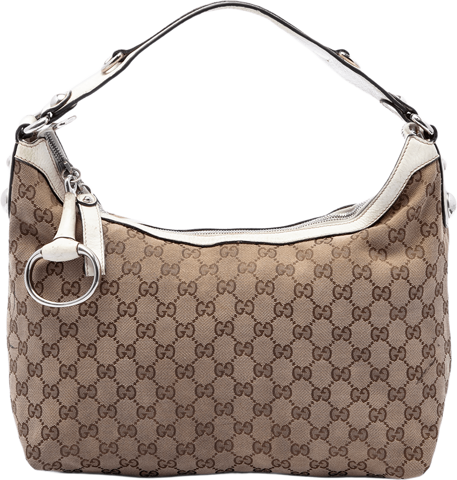 Gucci Gg Canvas Icon Bit Satchel, från Luxclusif, i färgen beige.