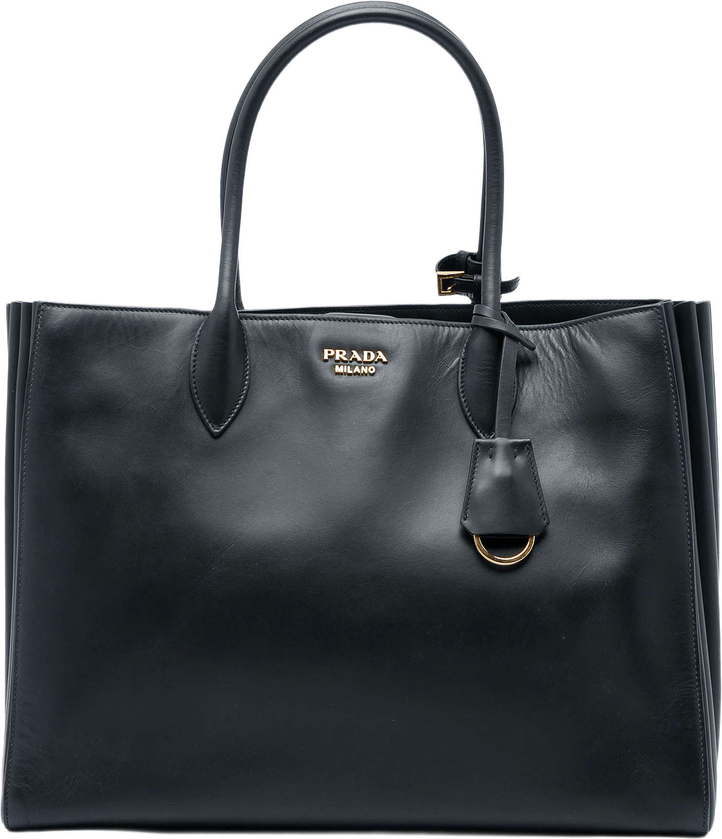 Prada Extra Large City Calf Bibliotheque Satchel, från Luxclusif, i färgen svart.
