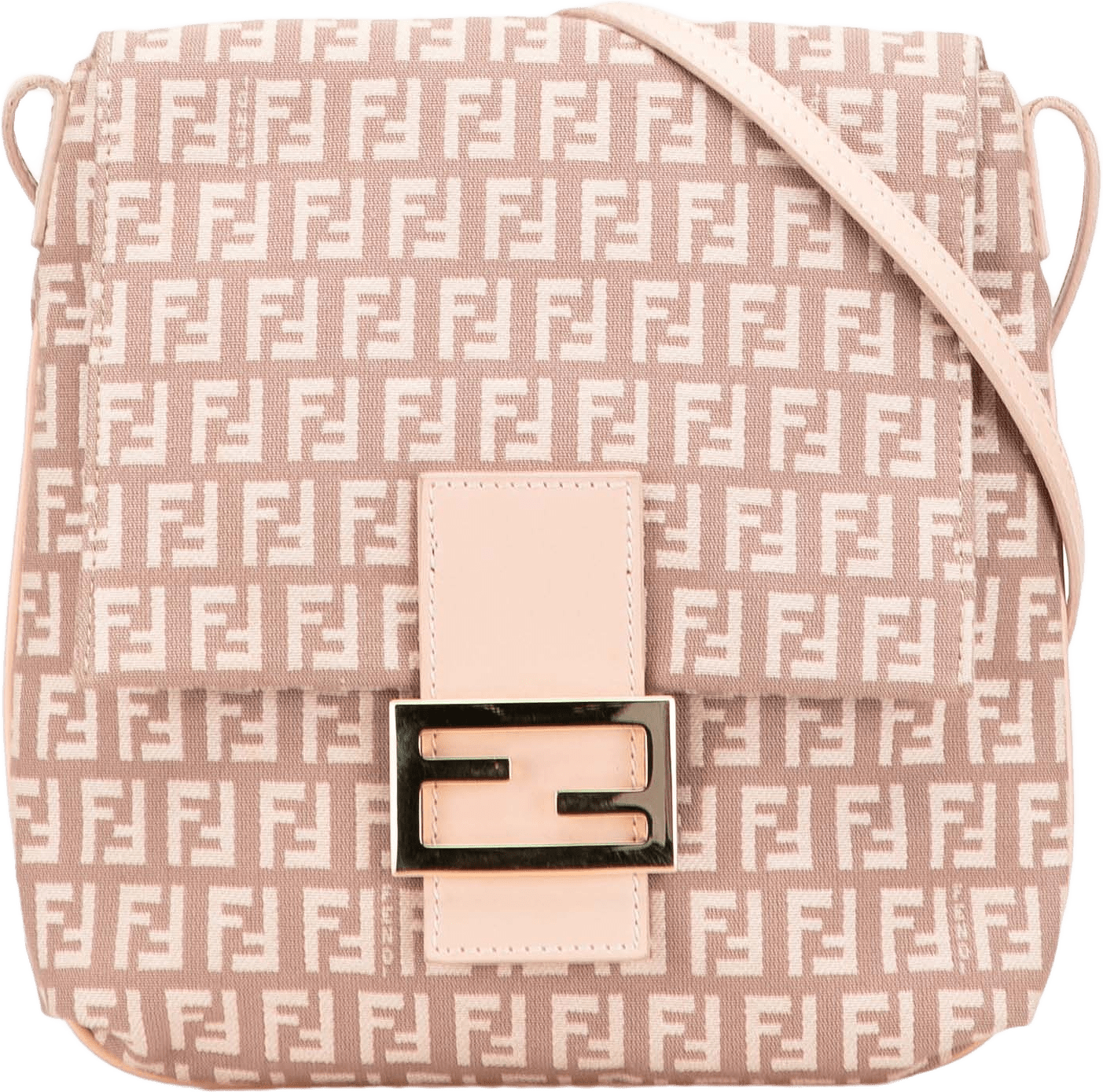 Fendi Zucchino Canvas Crossbody, från Luxclusif, i färgen pink.