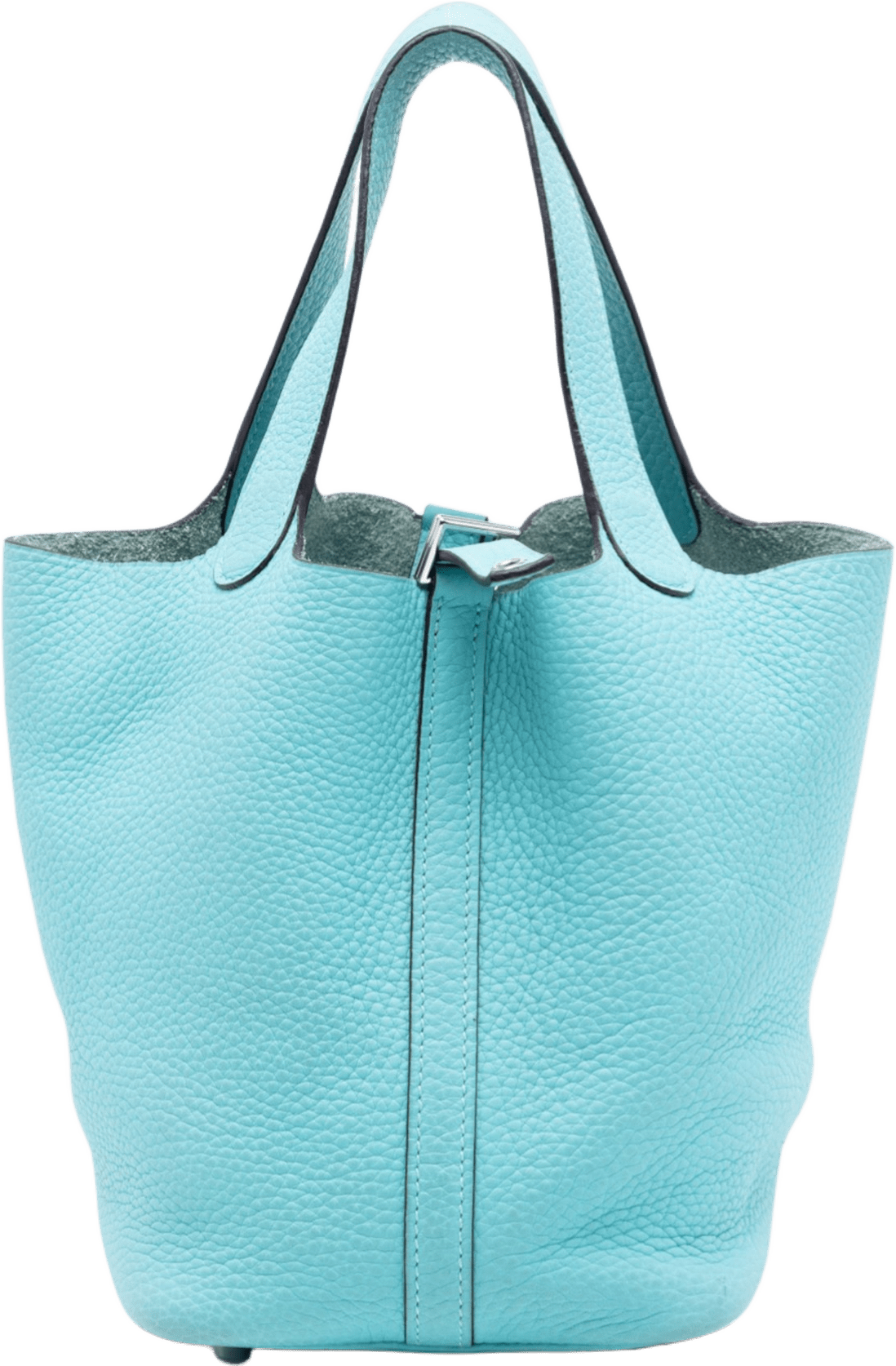 Hermès Clemence Picotin Lock 18, från Luxclusif, i färgen light blue.