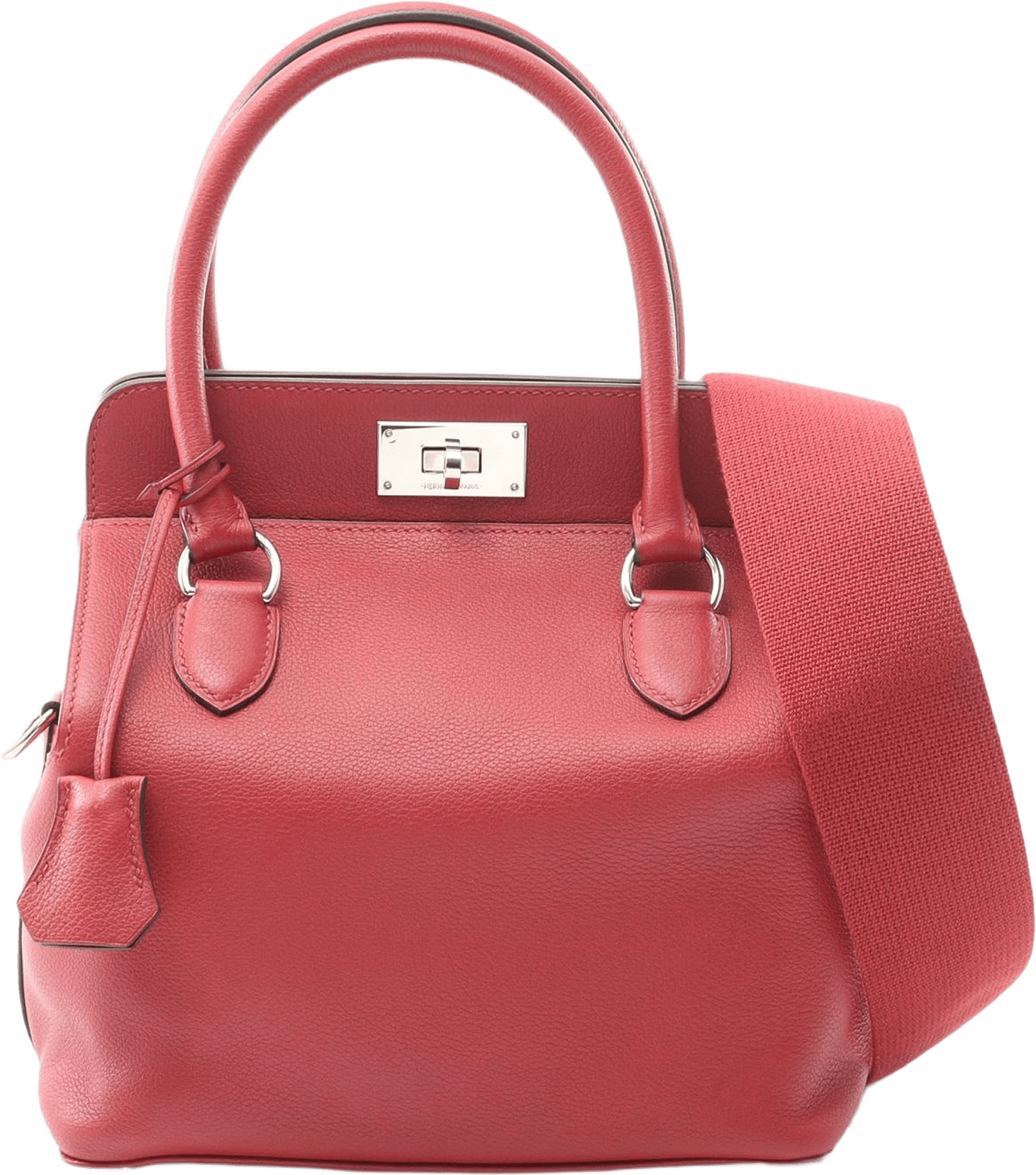Hermès Evercolor Toolbox 20, från Luxclusif, i färgen red.