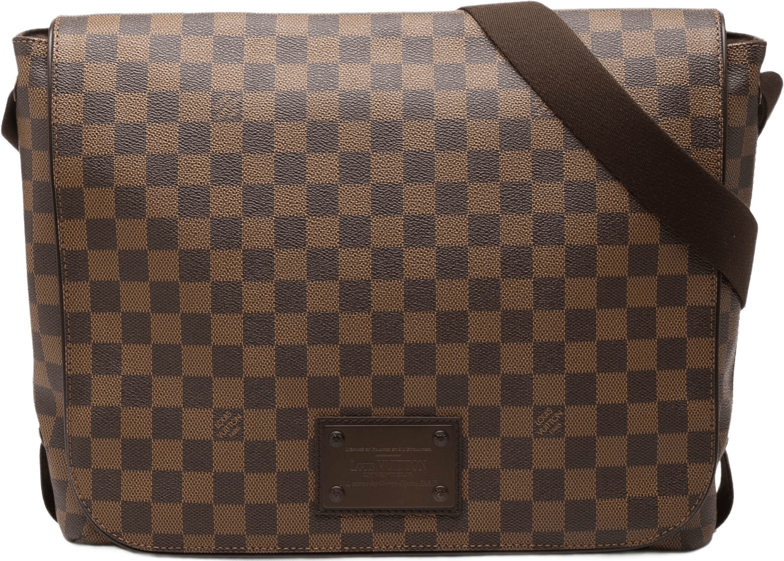 Louis Vuitton Damier Ebene Brooklyn Mm, från Luxclusif, i färgen brun.