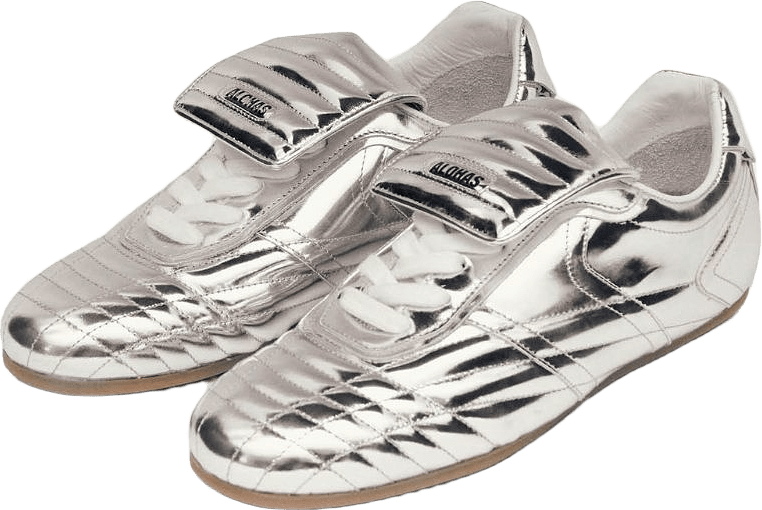 Tb.99 Silver Leather Sneakers, från Alohas, i färgen silver.