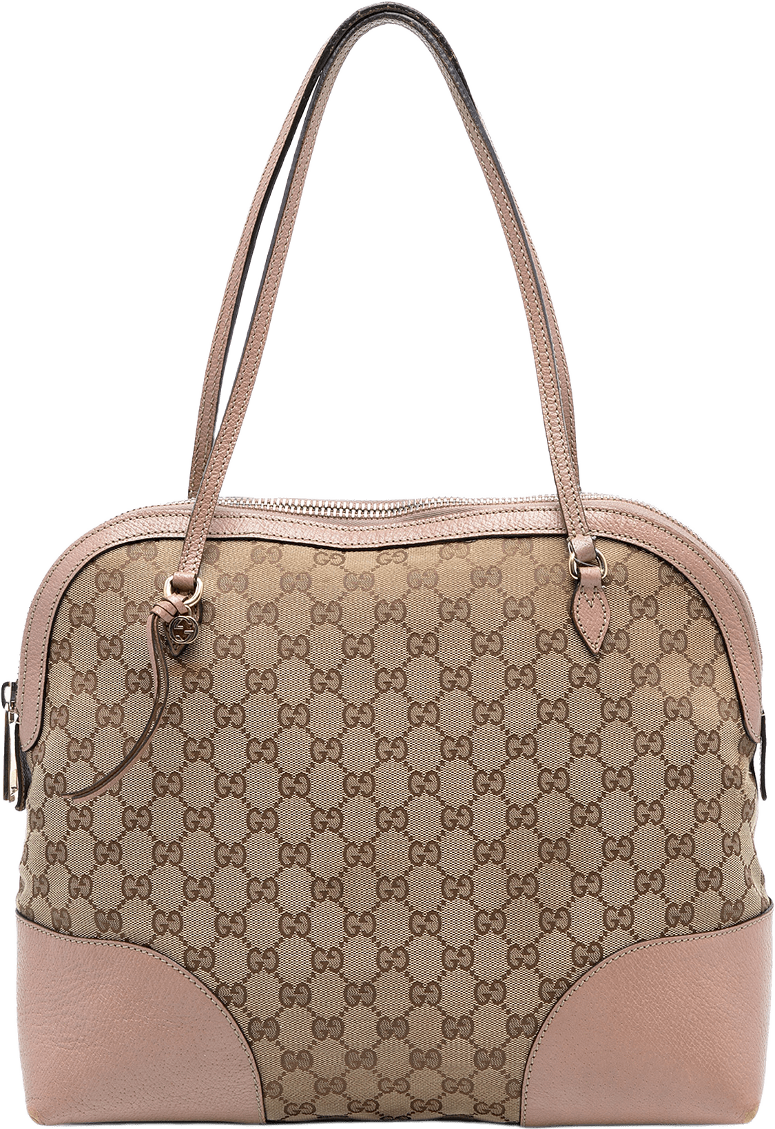 Gucci Medium Gg Canvas Bree Dome Tote, från Luxclusif, i färgen beige.