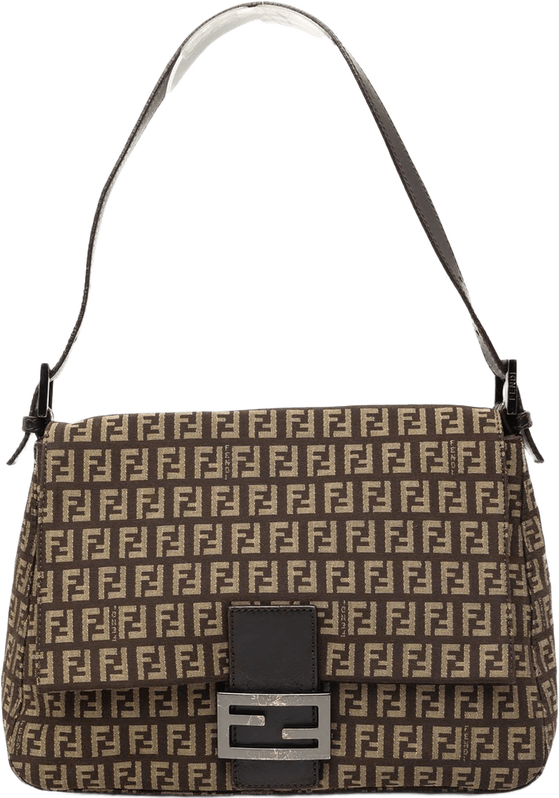 Fendi Zucchino Canvas Mamma Forever, från Luxclusif, i färgen brun.