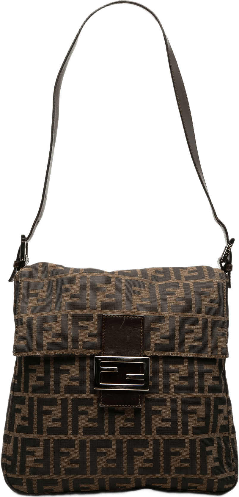 Fendi Zucca Canvas Shoulder Bag, från Luxclusif, i färgen brown.