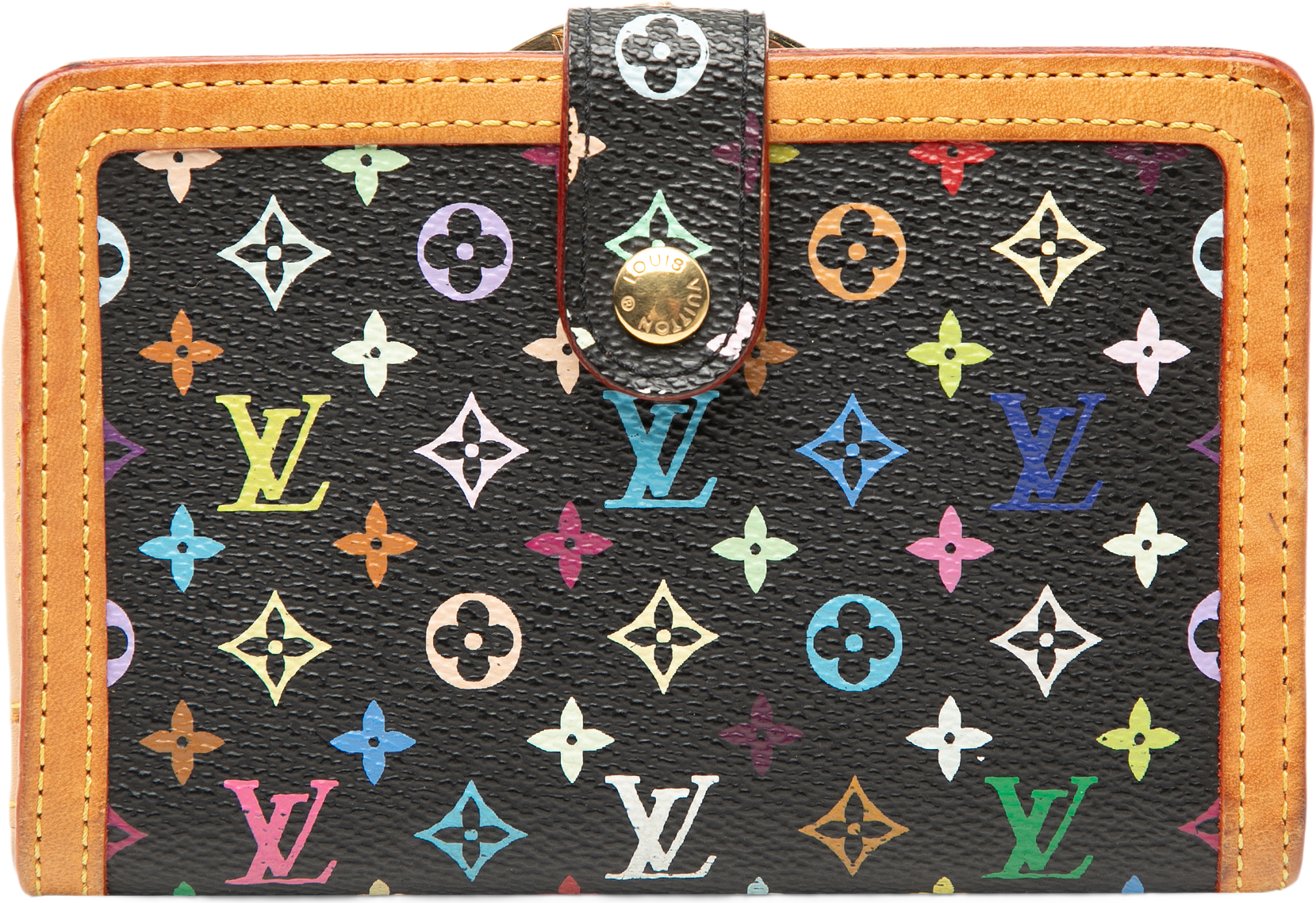 Louis Vuitton Monogram Multicolore Viennois Continental Wallet, från Luxclusif, i färgen svart.