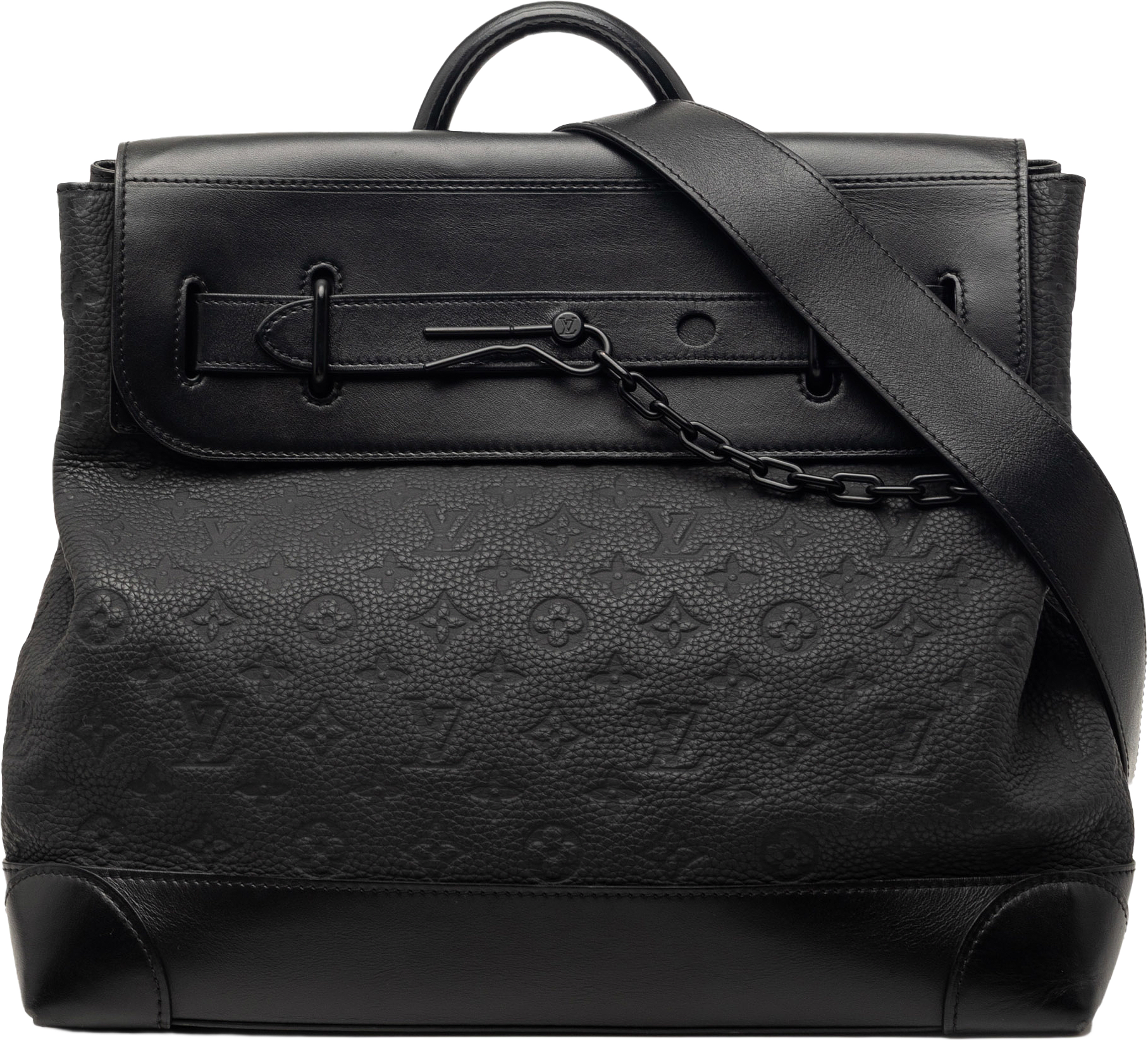 Louis Vuitton Monogram Eclipse Steamer Pm, från Luxclusif, i färgen black.