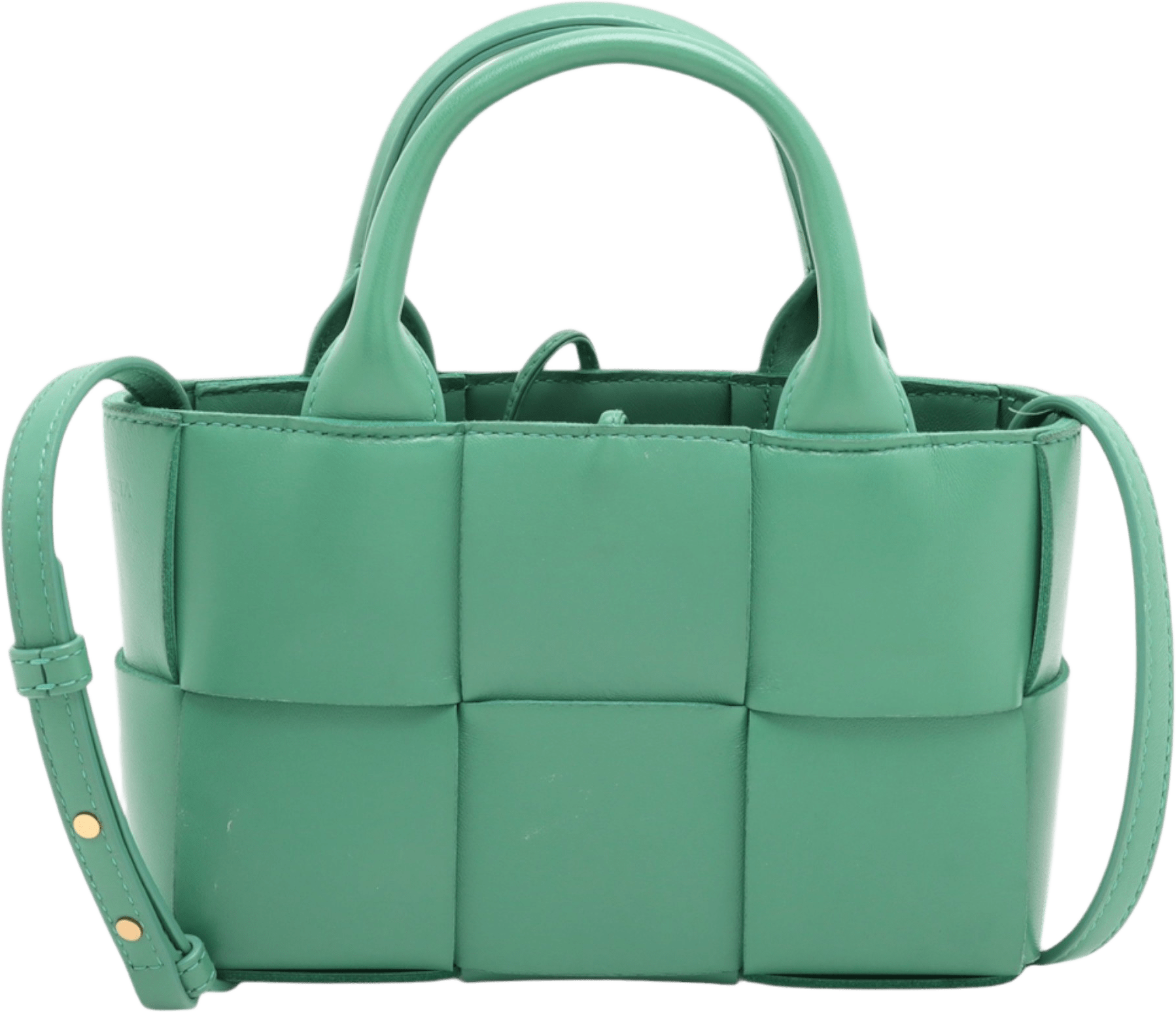 Bottega Veneta Candy Nappa Maxi Intrecciato Arco Tote, från Luxclusif, i färgen green.
