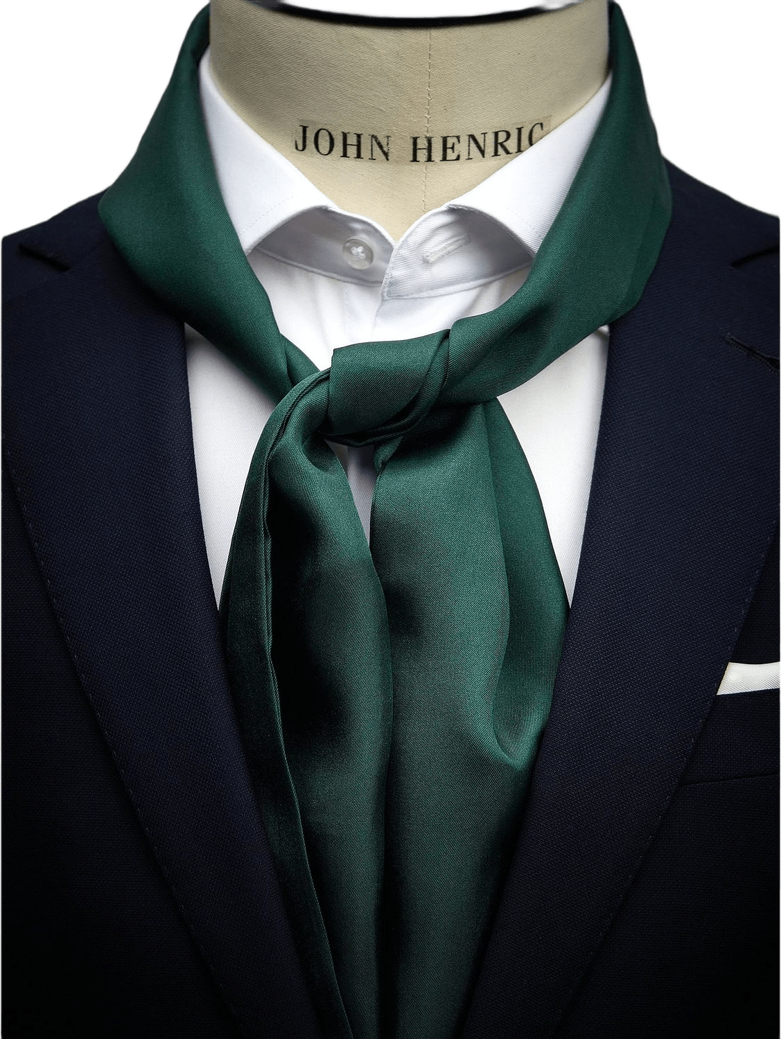 Silk Scarf Plain, från John Henric, i färgen green.