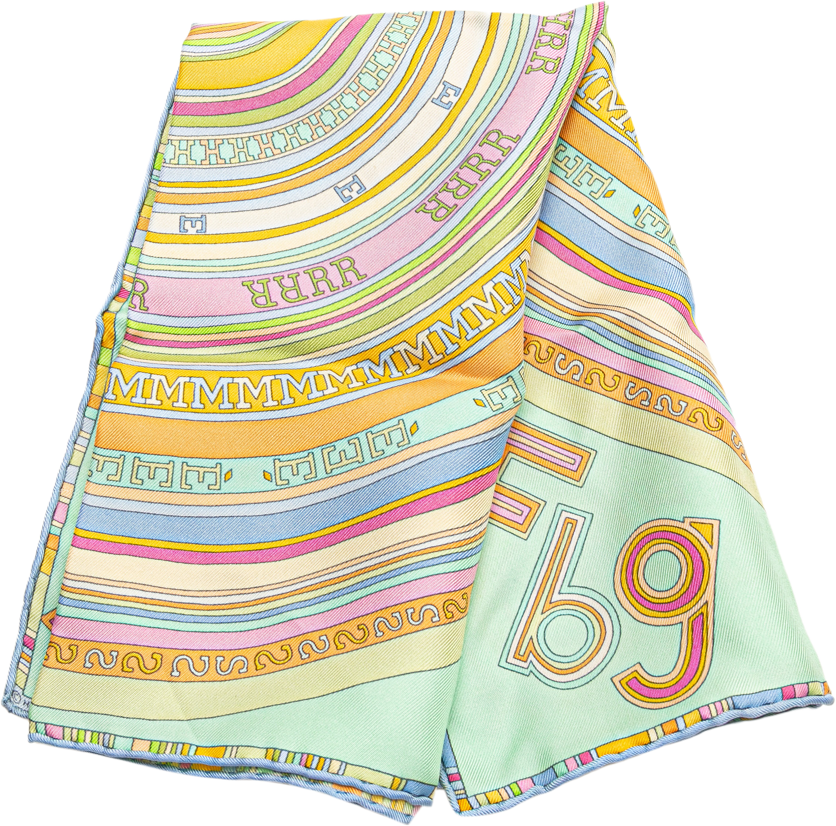 Hermès Tohu Bohu Silk Scarf, från Luxclusif, i färgen light green.