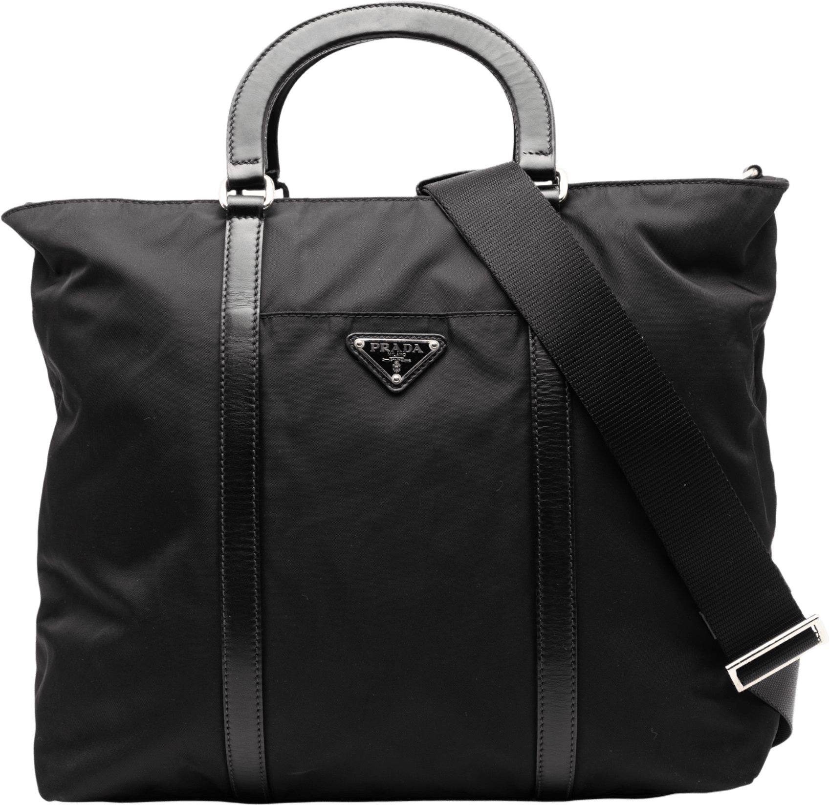 Prada Tessuto Satchel, från Luxclusif, i färgen black.
