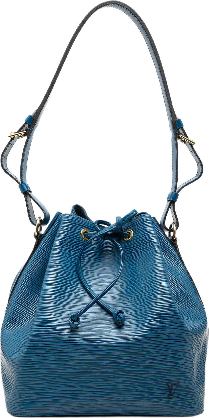 Louis Vuitton Epi Petit Noe, från Luxclusif, i färgen blå.