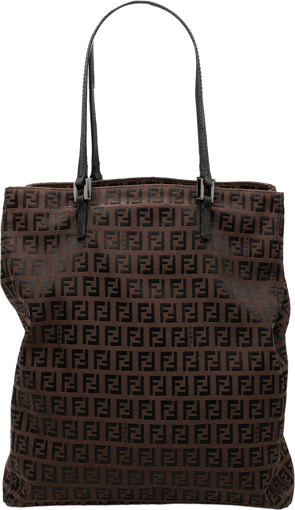 Fendi Zucchino Canvas Tote, från Luxclusif, i färgen dark brown.