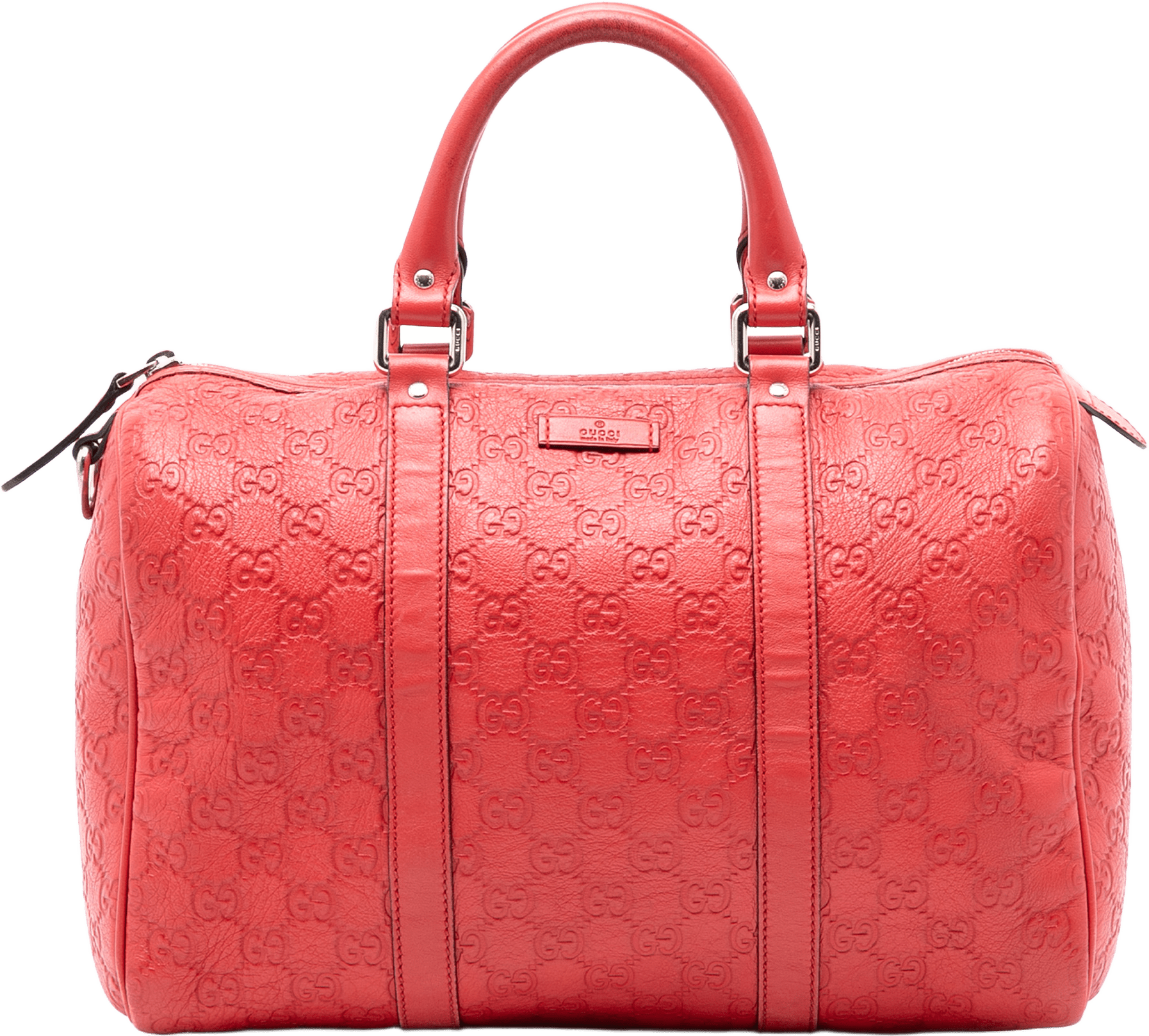 Gucci Medium Guccissima Joy Boston Bag, från Luxclusif, i färgen orange.
