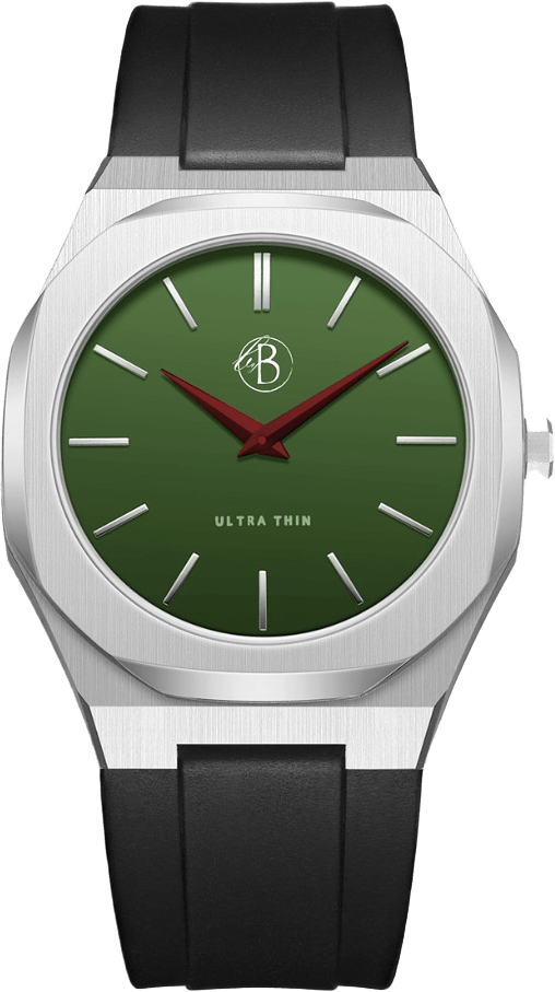 Douglas | Klocka | Silikon, från by BILLGREN, i färgen svart & grön.