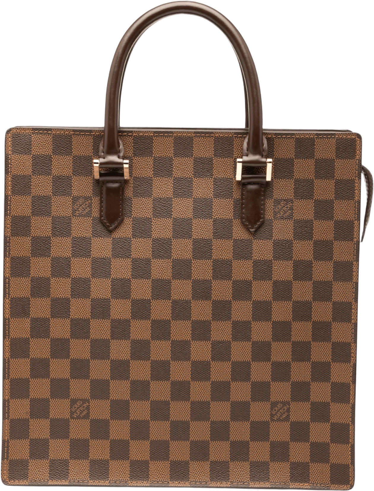 Louis Vuitton Damier Ebene Venice Sac Plat, från Luxclusif, i färgen brown.