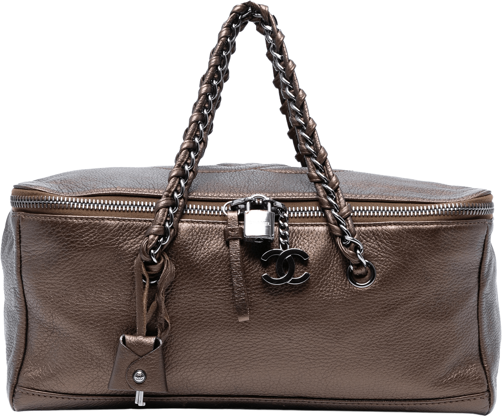 Chanel Large Cc Luxe Ligne Bowler Handbag, från Luxclusif, i färgen bronze.