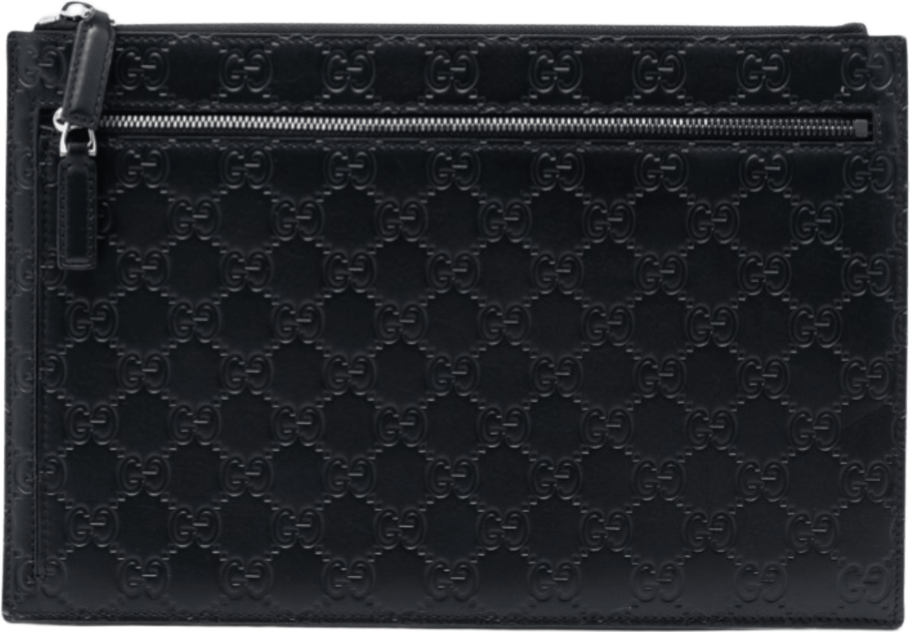 Gucci Guccissima Clutch, från Luxclusif, i färgen black.