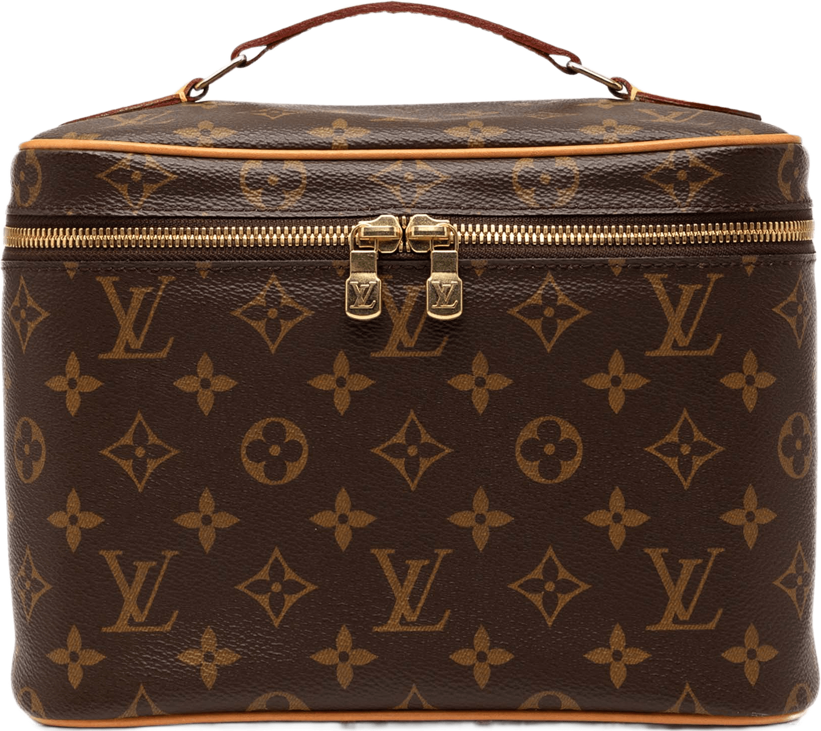 Louis Vuitton Monogram Nice Bb Vanity Case, från Luxclusif, i färgen brun.