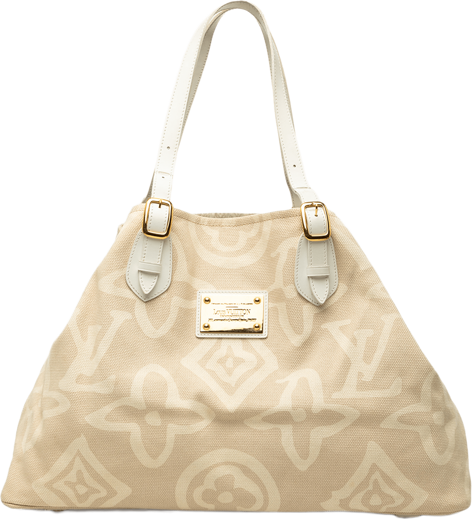 Louis Vuitton Monogram Tahitienne Cabas Gm, från Luxclusif, i färgen beige.