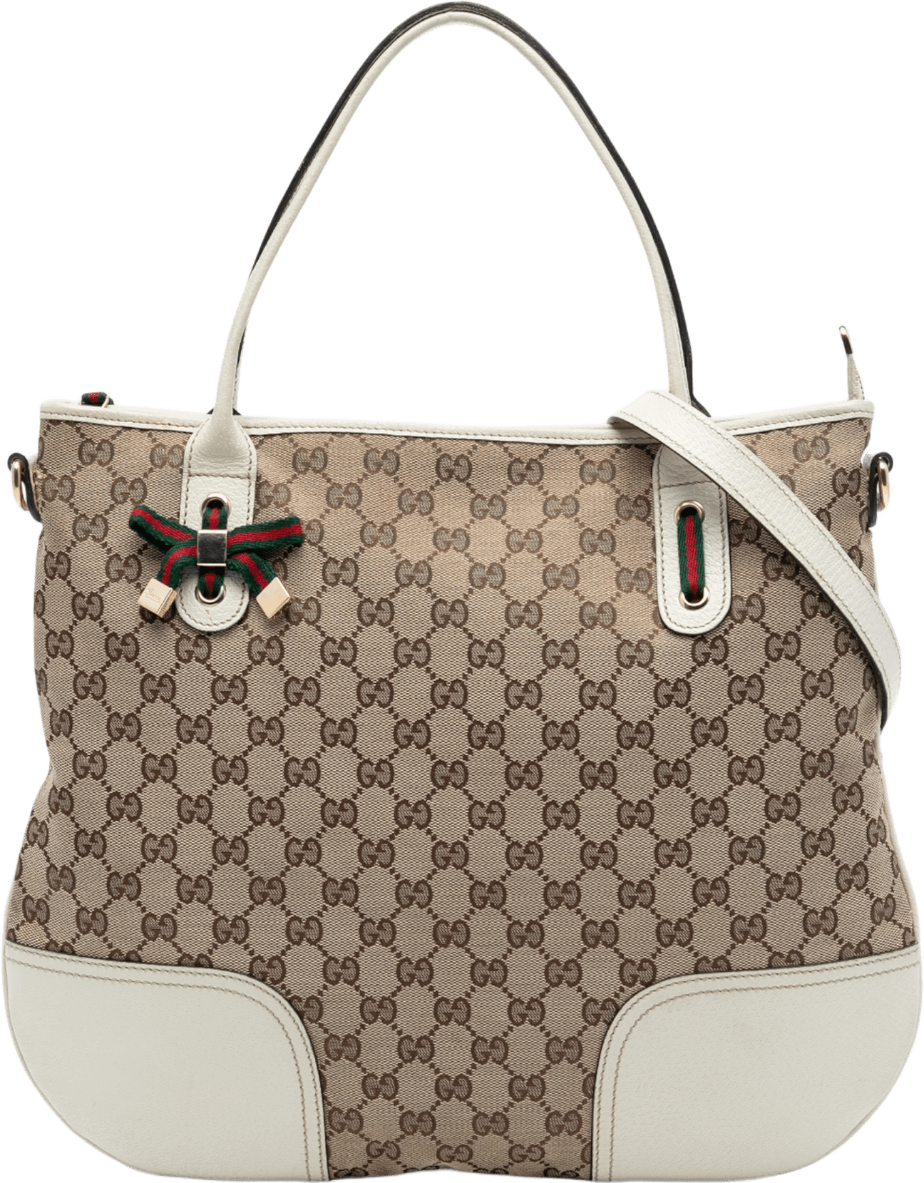 Gucci Gg Canvas Princy Satchel, från Luxclusif, i färgen beige.