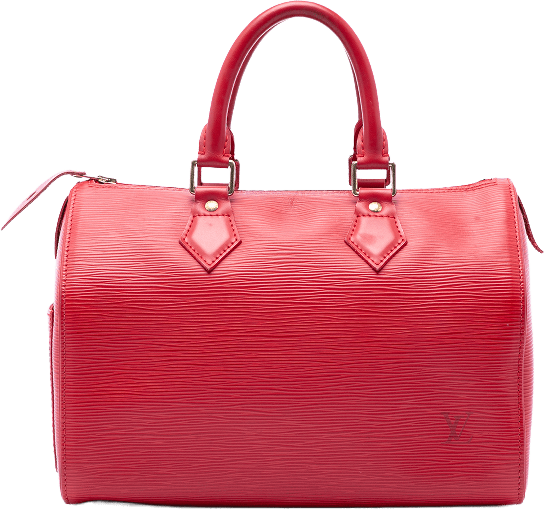 Louis Vuitton Epi Speedy 25, från Luxclusif, i färgen red.
