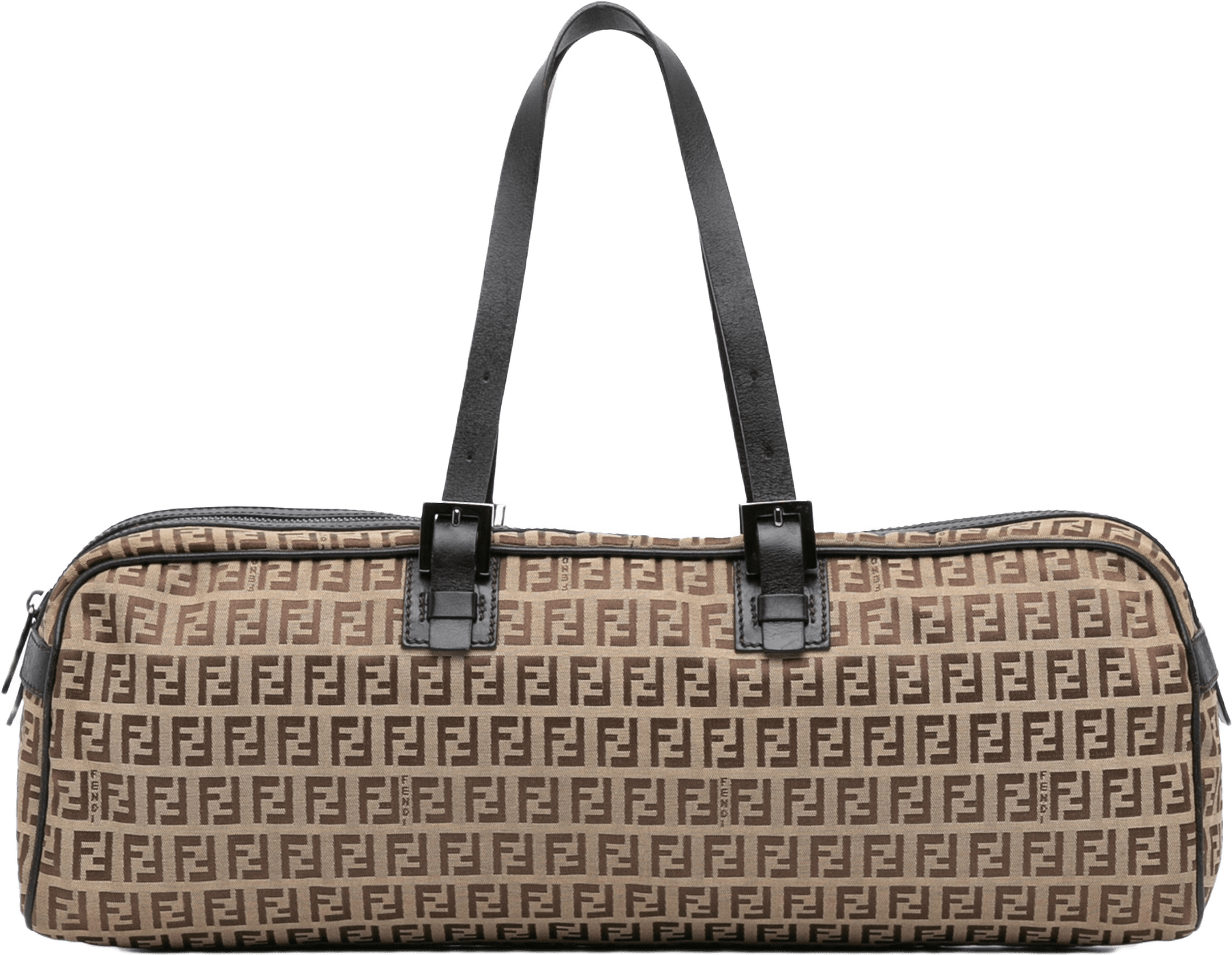 Fendi Zucchino Canvas Handbag, från Luxclusif, i färgen beige.