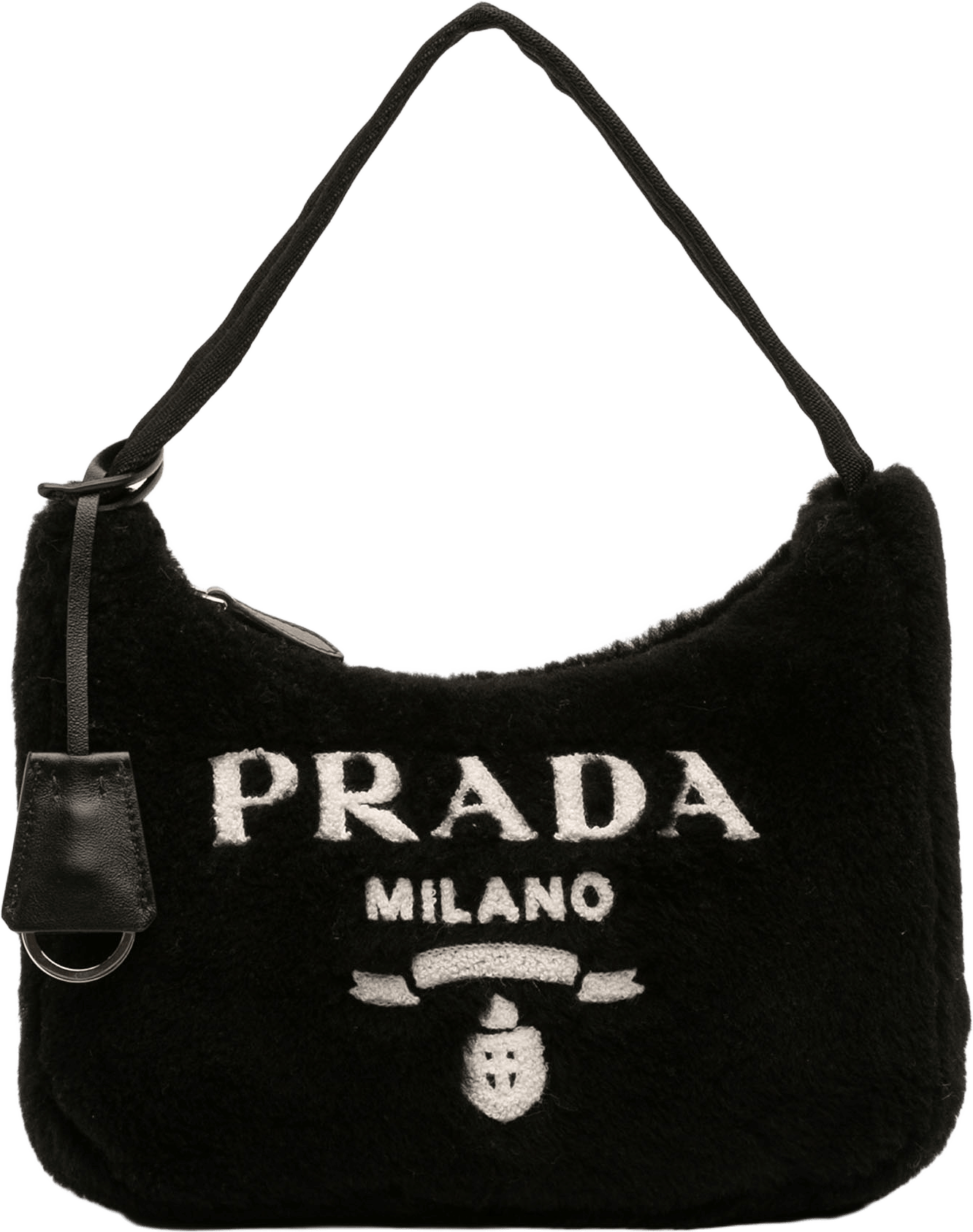 Prada Mini Terry Re Edition 2000 Shoulder Bag, från Luxclusif, i färgen black.