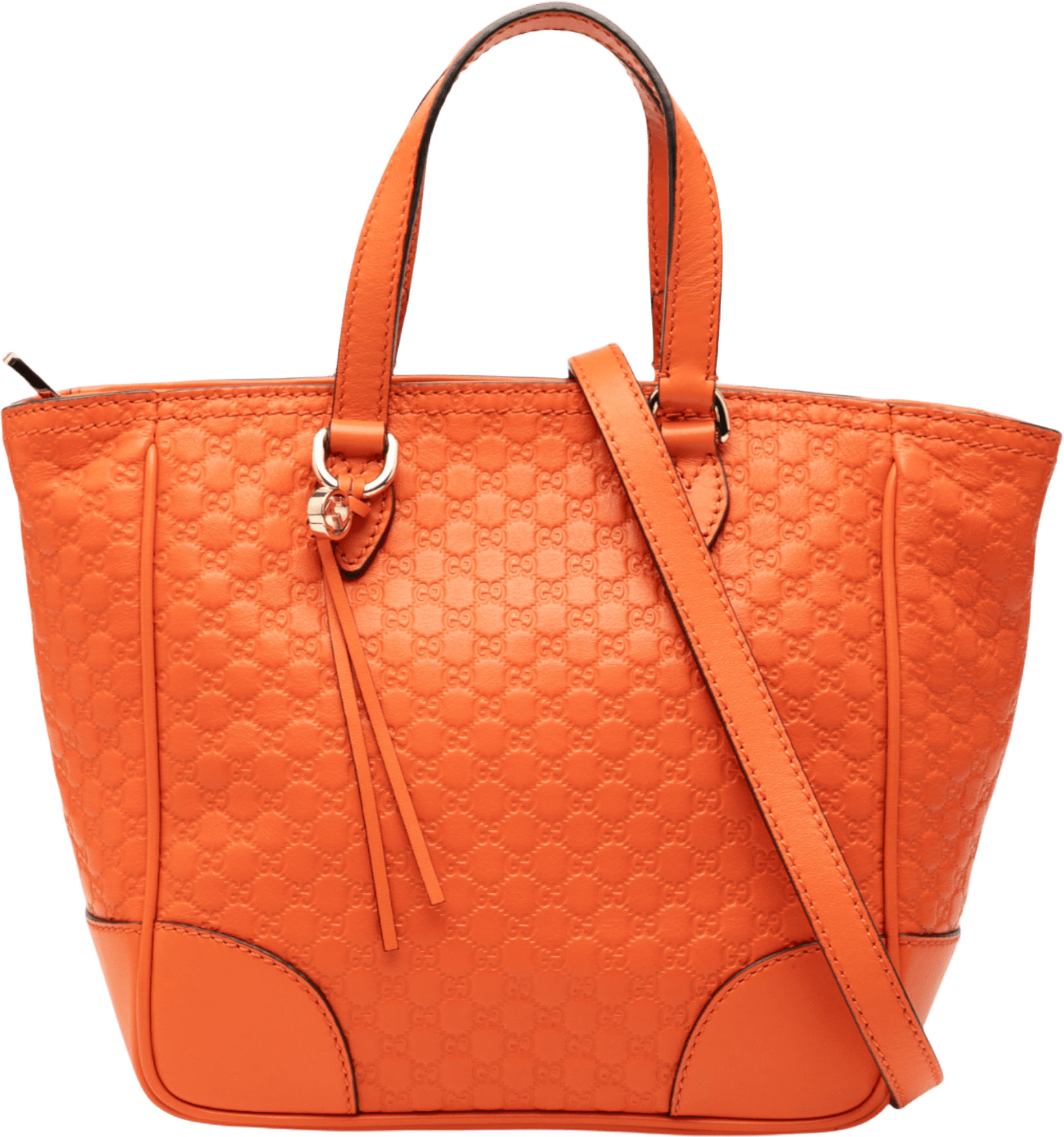 Gucci Small Microguccissima Bree Satchel, från Luxclusif, i färgen orange.