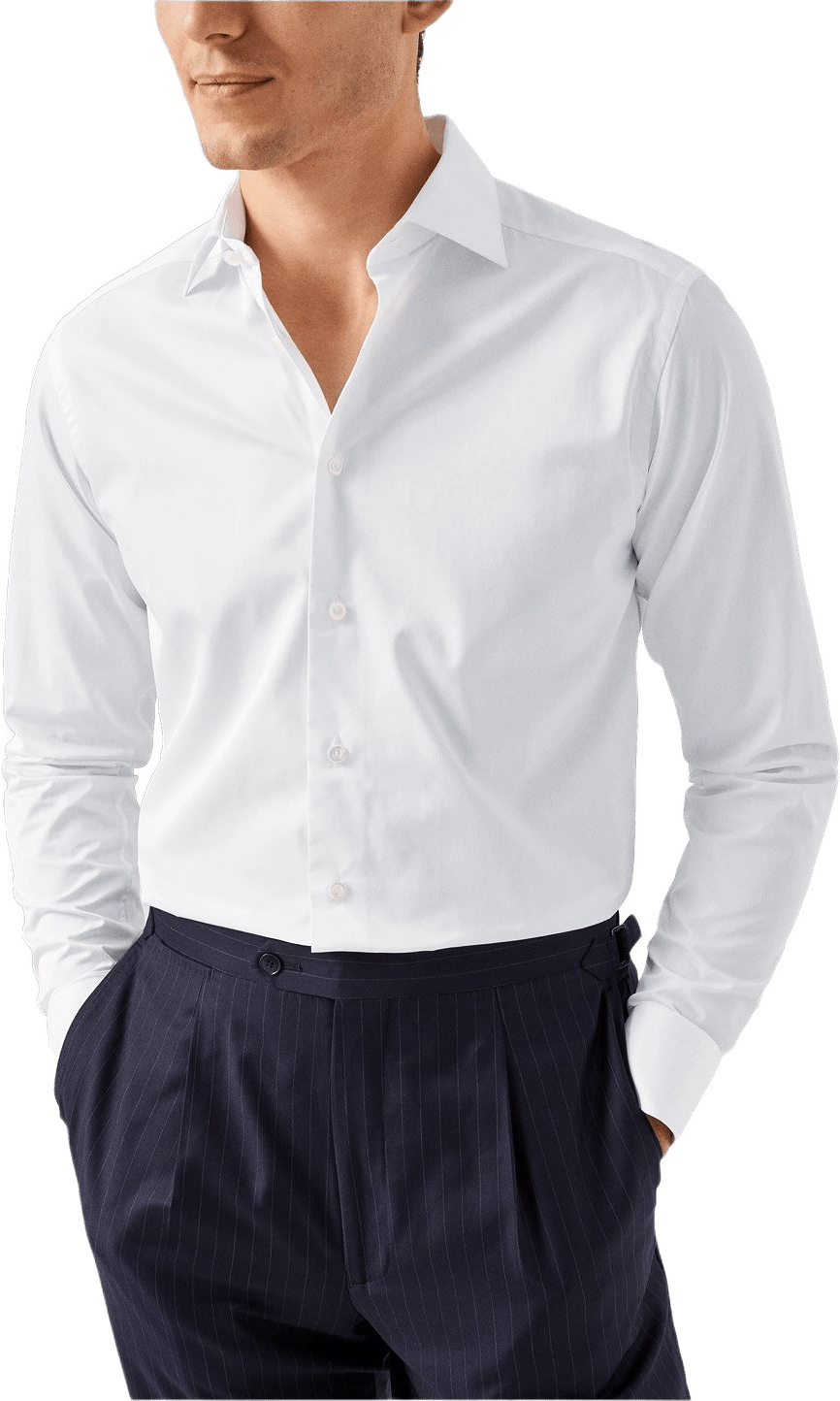 Slim Fit Skjorta I Twill, från Eton, i färgen white.