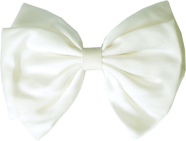 Nackspänne Med Rosett 16 Cm, från Complement, i färgen white.