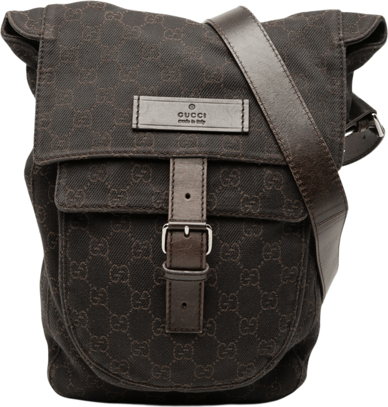 Gucci Gg Canvas Crossbody, från Luxclusif, i färgen brun.