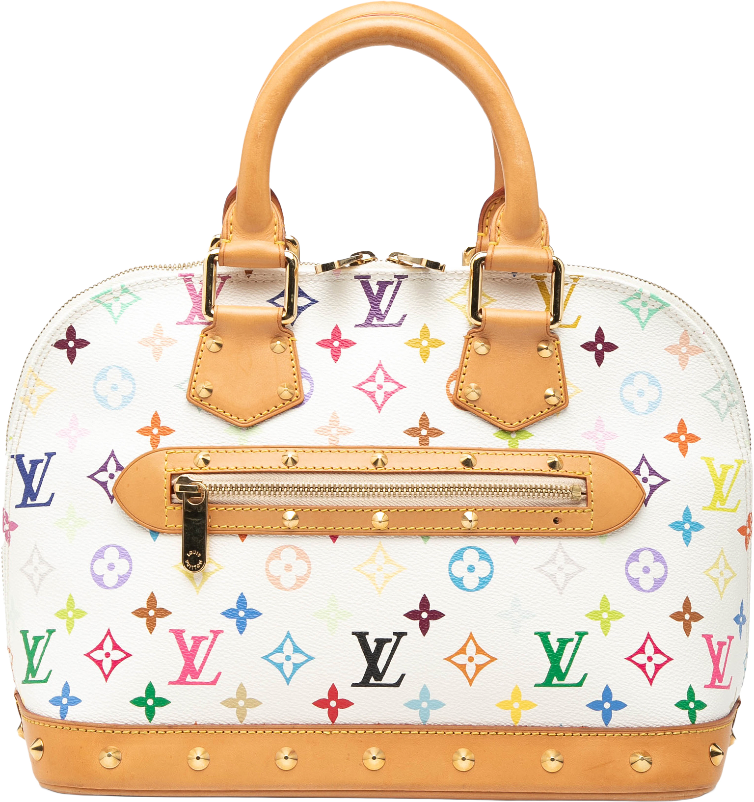 Louis Vuitton Monogram Multicolore Alma Pm, från Luxclusif, i färgen white.
