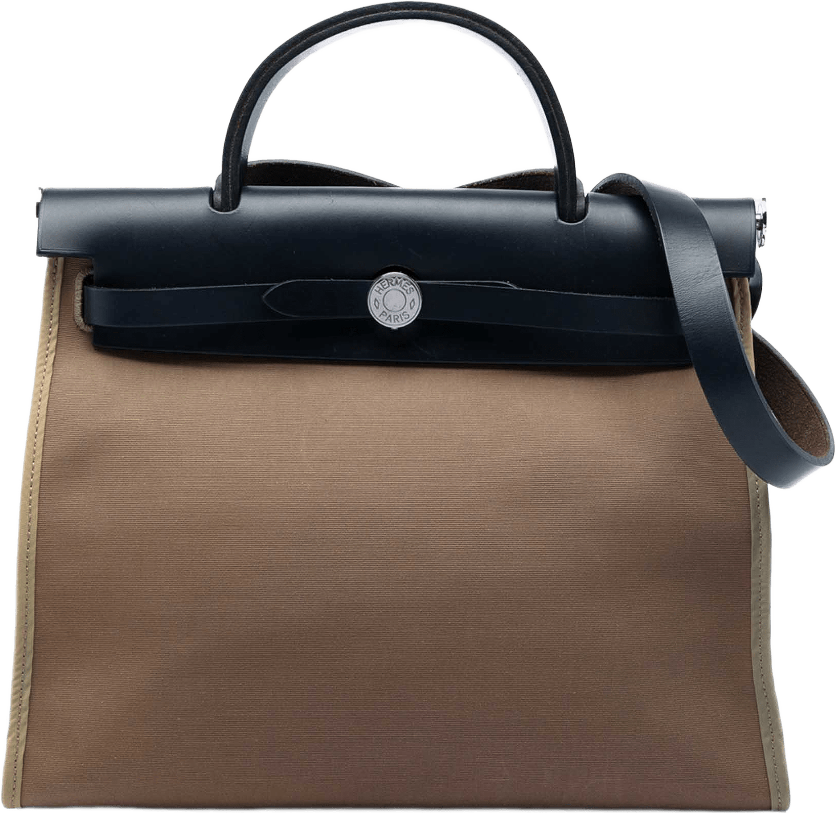 Hermès Toile Herbag Zip 31, från Luxclusif, i färgen brun.