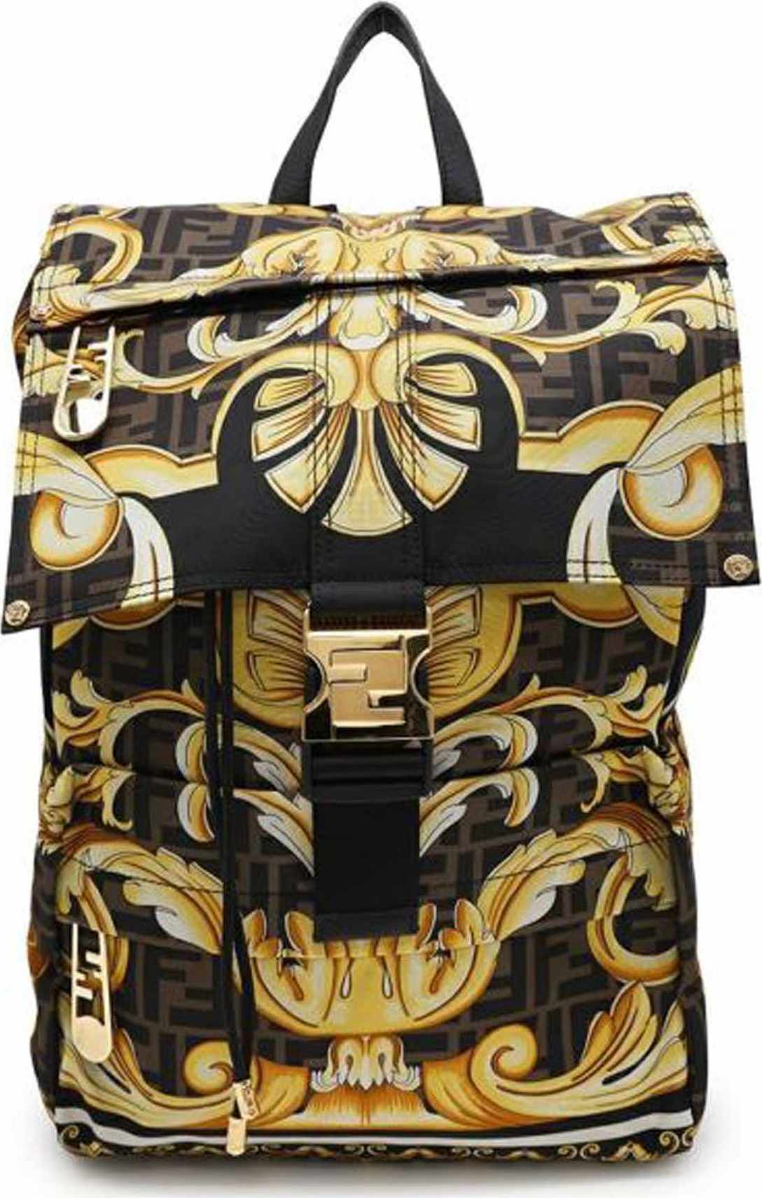 Fendi Versace Fendace Zucca Nylon Backpack
