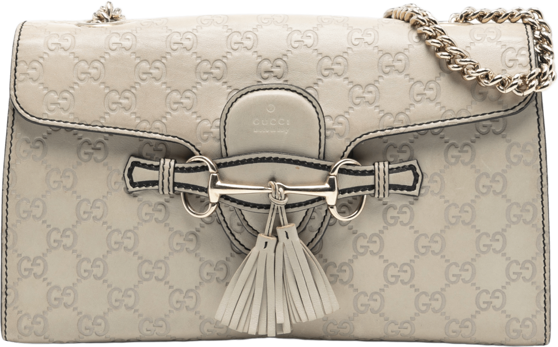 Gucci Medium Guccissima Emily Shoulder Bag, från Luxclusif, i färgen off white.