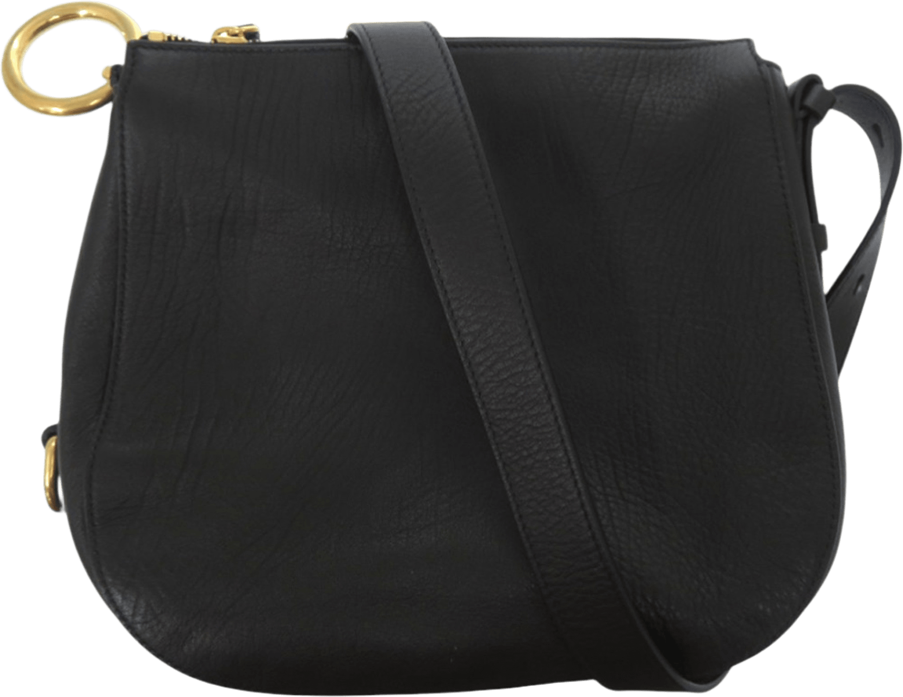 Burberry Small Calfskin Knight Shoulder Bag, från Luxclusif, i färgen black.