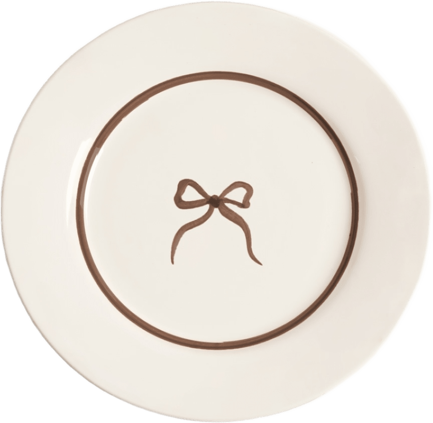 Bow Assiett - 22 Cm, från Pick A Poppy, i färgen brown.