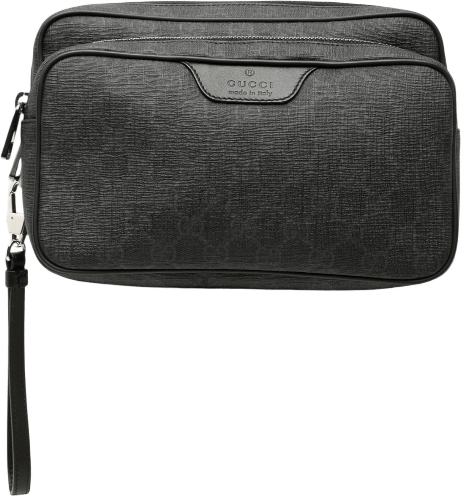 Gucci Gg Supreme Clutch, från Luxclusif, i färgen black.