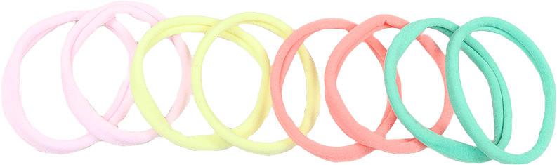 Mjuka Hårsnoddar 8 Pack, från Complement Kids, i färgen yellow.