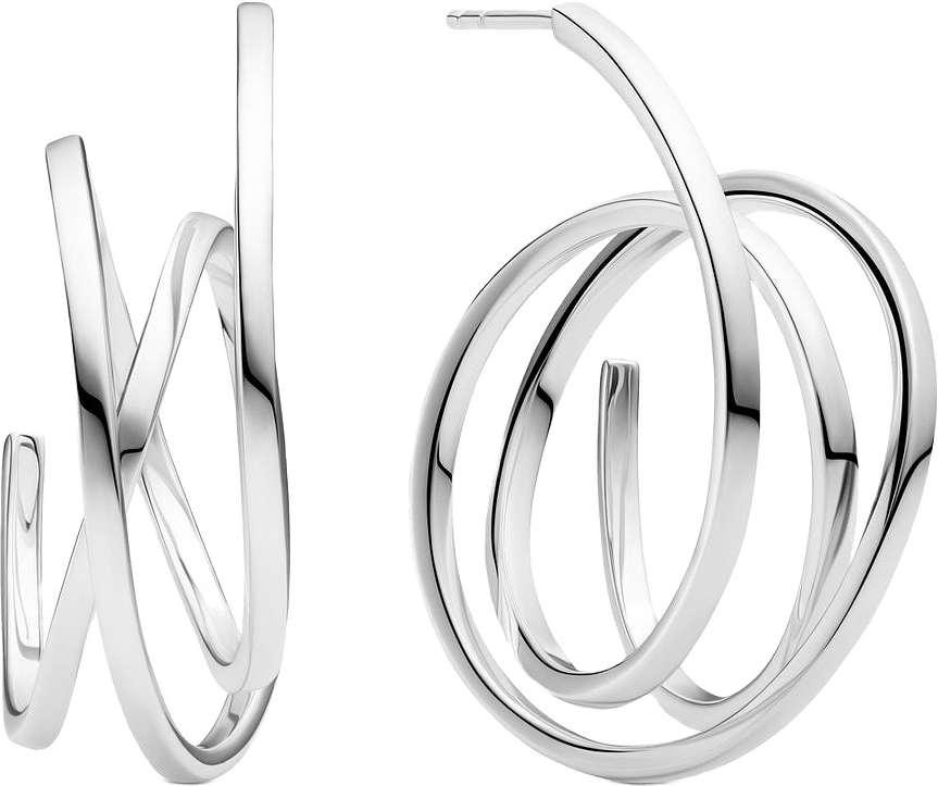 Örhängen Spirale Pianura, från Sif Jakobs Jewellery, i färgen silver.