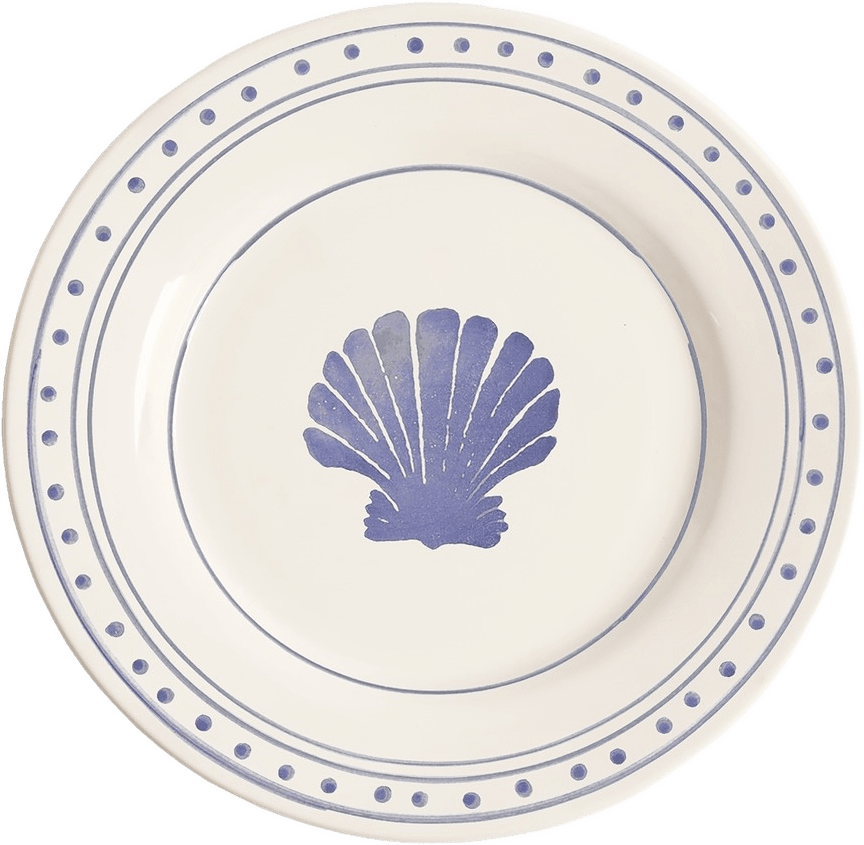 Shell Assiett - 22 Cm, från Pick A Poppy, i färgen dark blue.