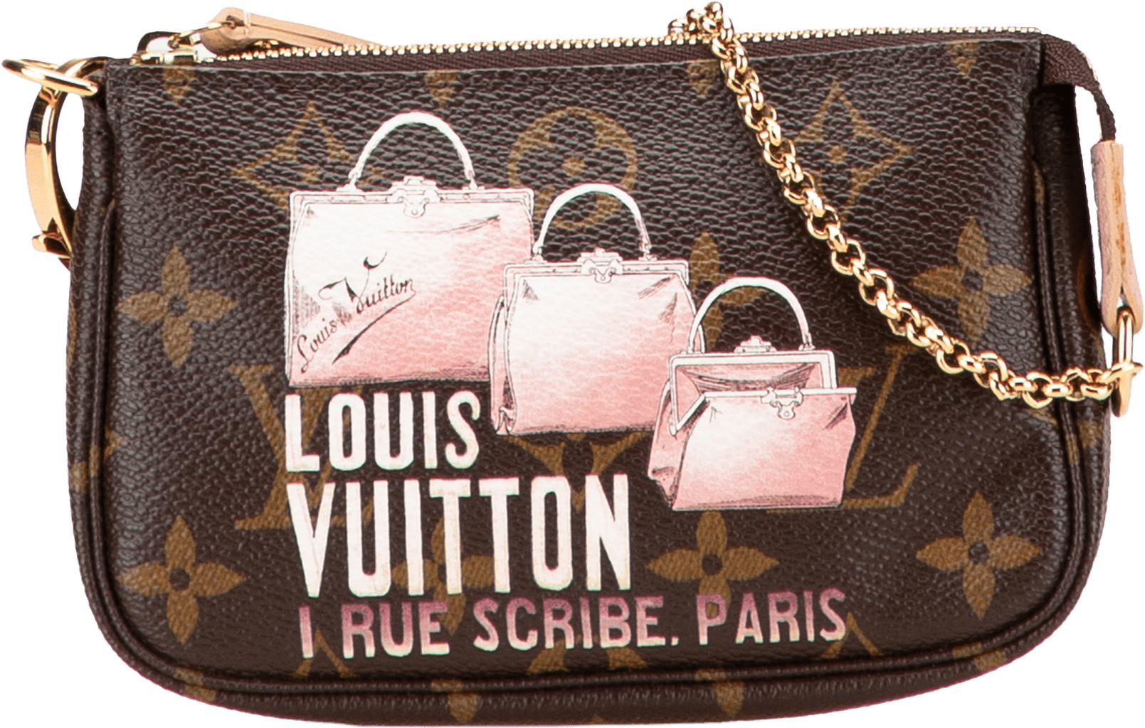 Louis Vuitton Monogram Affiche Mini Pochette Accessoires, från Luxclusif, i färgen brown.