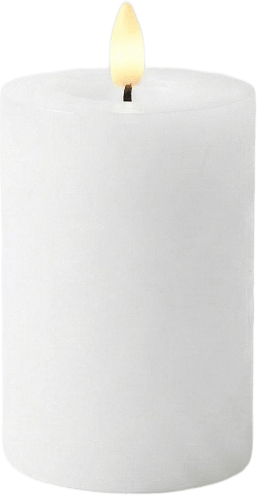 Sia Led-blockljus, Uppladdningsbart. Ø 7,5 1st, från Led Nordic, i färgen vit.